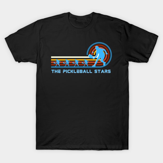 The Pickleball Stars, Pickleball Players team, retro vibe T-Shirt by KIRBY-Z Studio